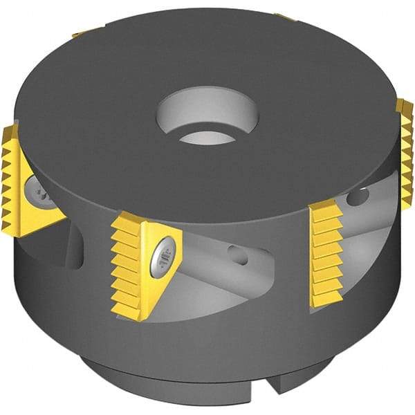 Vargus - 4.921" Cut Diam, 11.811" Max Depth of Cut, 1-1/2" Arbor Hole Diam, 1-1/2" Shank Diam, Internal/External Indexable Thread Mill - Insert Style 5, 5/8" Insert Size, 9 Inserts, Toolholder Style TMSH-D, 2-1/2" OAL - Strong Tooling