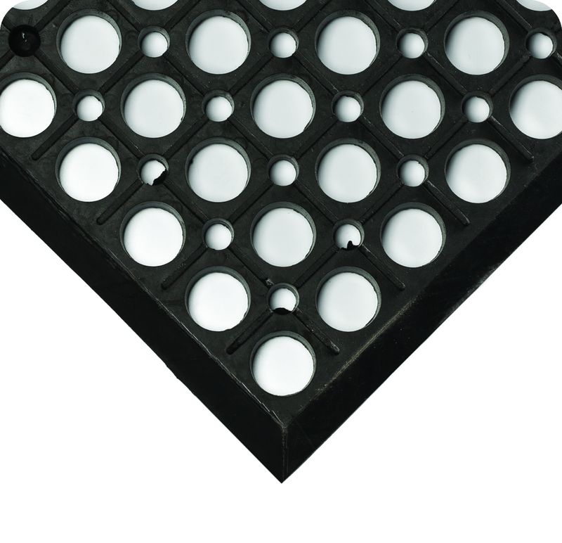 WorkRite Floor Mat - 3' x 10' x 1/2" Thick - (Black Grease-Resistant) - Strong Tooling
