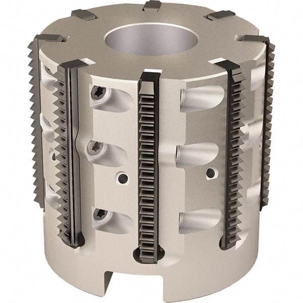 Vargus - 52mm Cut Diam, 200mm Max Hole Depth, 27mm Shank Diam, Internal/External Indexable Thread Mill - Insert Style R40, 8 Inserts, Toolholder Style RTMC-D, 50mm OAL - Strong Tooling