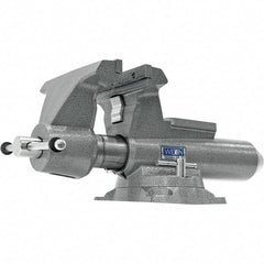 Wilton - 10" Jaw Width, 12" Opening Capacity, 5-1/4" Throat Depth, Iron Swivel Bench Vise - Double Lockdown Base Attachment, Anvil, 28-45/64" Long x 12-39/64" Wide x 11-51/64" High - Strong Tooling