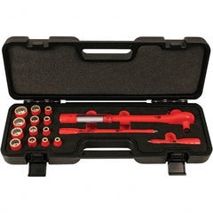 Wiha - 16 Piece Adjustable Torque Wrench & Socket Set - Strong Tooling