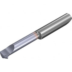 Vargus - 0.63" Cutting Depth, 16 to 48 TPI, 0.24" Diam, Internal Thread, Solid Carbide, Single Point Threading Tool - TiCN Finish, 42mm OAL, 6mm Shank Diam, 0.11" Projection from Edge, 0.5 to 1.5mm Pitch, 55° Profile Angle - Exact Industrial Supply