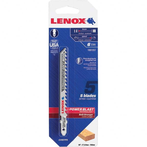 Lenox - Jig Saw Blades Blade Material: Bi-Metal Blade Length (Inch): 4 - Strong Tooling