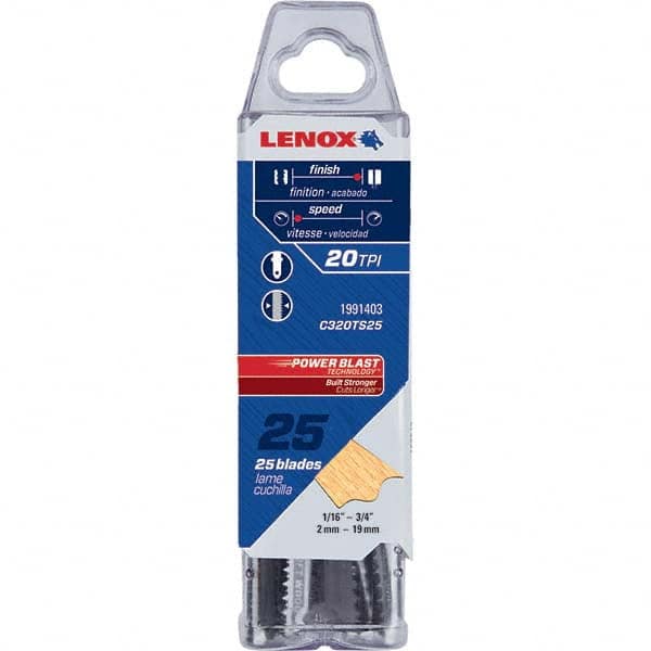 Lenox - Jig Saw Blades Blade Material: Bi-Metal Blade Length (Inch): 3-1/2 - Strong Tooling