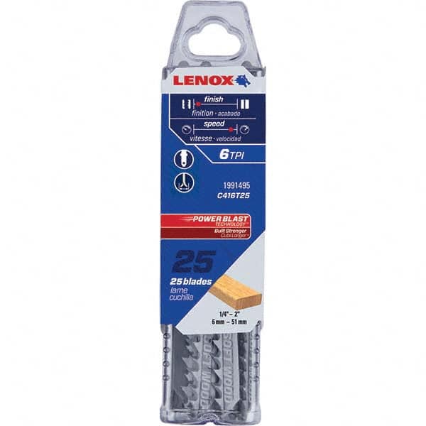 Lenox - Jig Saw Blades Blade Material: Bi-Metal Blade Length (Inch): 4 - Strong Tooling