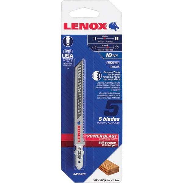 Lenox - Jig Saw Blades Blade Material: Bi-Metal Blade Length (Inch): 4 - Strong Tooling