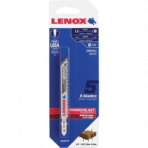 Lenox - Jig Saw Blades Blade Material: Bi-Metal Blade Length (Inch): 4 - Strong Tooling