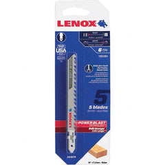 Lenox - Jig Saw Blades Blade Material: Bi-Metal Blade Length (Inch): 4 - Strong Tooling