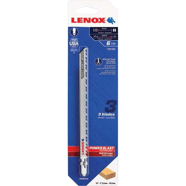 Lenox - Jig Saw Blades Blade Material: Bi-Metal Blade Length (Inch): 6 - Strong Tooling