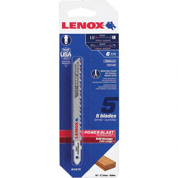 Lenox - Jig Saw Blades Blade Material: Bi-Metal Blade Length (Inch): 4 - Strong Tooling