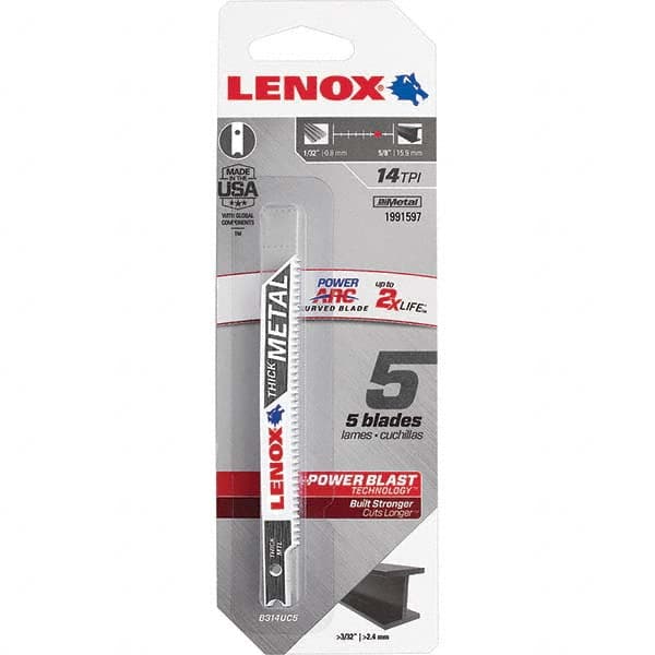 Lenox - Jig Saw Blades Blade Material: Bi-Metal Blade Length (Inch): 3-5/8 - Strong Tooling