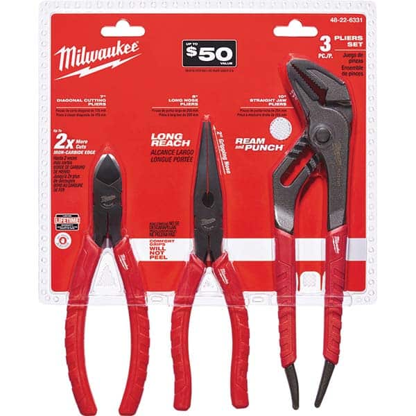 Milwaukee Tool - Plier Sets Set Type: Plier Set Number of Pieces: 3.000 - Strong Tooling