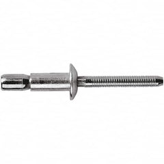 STANLEY Engineered Fastening - Size 8 Dome Head Stainless Steel Structural with Locking Stem Blind Rivet - Stainless Steel Mandrel, 0.08" to 3/8" Grip, 1/4" Head Diam, 0.261" to 0.276" Hole Diam, 0.153" Body Diam - Strong Tooling