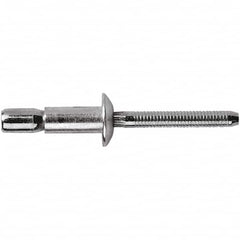 STANLEY Engineered Fastening - Size 6 Dome Head Aluminum Structural with Locking Stem Blind Rivet - Aluminum Mandrel, 0.062" to 0.437" Grip, 3/16" Head Diam, 0.194" to 0.204" Hole Diam, 0.122" Body Diam - Strong Tooling