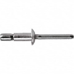 STANLEY Engineered Fastening - Size 8 Dome Head Aluminum Structural with Locking Stem Blind Rivet - Aluminum Mandrel, 0.0799" to 0.6252" Grip, 1/4" Head Diam, 0.261" to 0.276" Hole Diam, 4.11" Body Diam - Strong Tooling