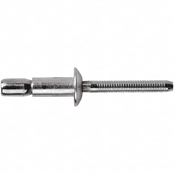 STANLEY Engineered Fastening - Size 8 Dome Head Steel Structural with Locking Stem Blind Rivet - Steel Mandrel, 0.08" to 5/8" Grip, 1/4" Head Diam, 0.261" to 0.276" Hole Diam, 0.153" Body Diam - Strong Tooling