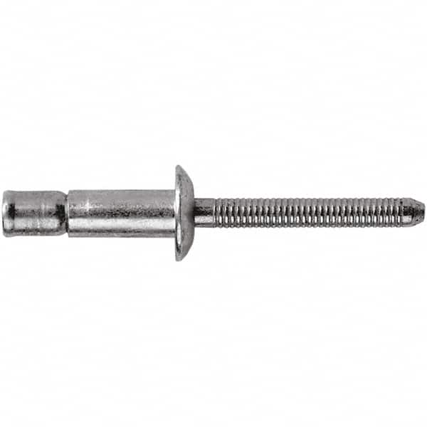 STANLEY Engineered Fastening - Size 6 Dome Head Steel Structural with Locking Stem Blind Rivet - Steel Mandrel, 0.064" to 0.437" Grip, 3/16" Head Diam, 0.194" to 0.204" Hole Diam, 0.12" Body Diam - Strong Tooling