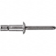 STANLEY Engineered Fastening - Size 6 Dome Head Steel Structural with Locking Stem Blind Rivet - Steel Mandrel, 0.064" to 0.437" Grip, 3/16" Head Diam, 0.194" to 0.204" Hole Diam, 0.12" Body Diam - Strong Tooling