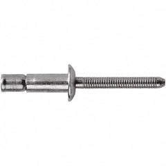 STANLEY Engineered Fastening - Size 8 Dome Head Steel Structural with Locking Stem Blind Rivet - Steel Mandrel, 0.08" to 3/8" Grip, 1/4" Head Diam, 0.261" to 0.276" Hole Diam, 0.162" Body Diam - Strong Tooling