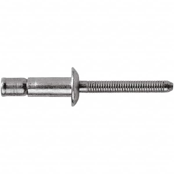 STANLEY Engineered Fastening - Size 6 Dome Head Steel Structural with Locking Stem Blind Rivet - Steel Mandrel, 0.062" to 1/4" Grip, 3/16" Head Diam, 0.194" to 0.204" Hole Diam, 0.12" Body Diam - Strong Tooling