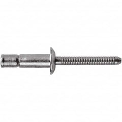 STANLEY Engineered Fastening - Size 6 Dome Head Steel Structural with Locking Stem Blind Rivet - Steel Mandrel, 0.062" to 1/4" Grip, 3/16" Head Diam, 0.194" to 0.204" Hole Diam, 0.12" Body Diam - Strong Tooling