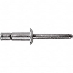 STANLEY Engineered Fastening - Size 8 Countersunk Head Steel Structural with Locking Stem Blind Rivet - Steel Mandrel, 1/8" to 0.475" Grip, 1/4" Head Diam, 0.261" to 0.276" Hole Diam, 0.162" Body Diam - Strong Tooling