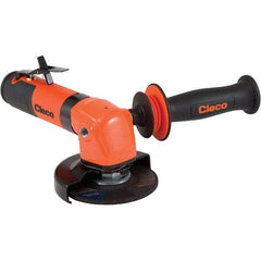 Cleco - 4" Wheel Diam, 11,500 RPM, Pneumatic Angle & Disc Grinder - 5/8-24 Spindle, 35.7 CFM, Rear Exhaust - Strong Tooling