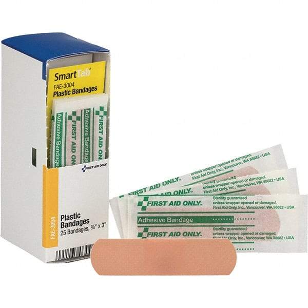 PRO-SAFE - 1-1/2" Long x 1-7/8" Wide, General Purpose Wound Care - White, Plastic Bandage - Strong Tooling