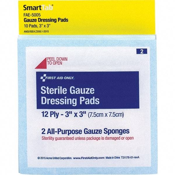 PRO-SAFE - 6-5/8" Long x 5-1/8" Wide, General Purpose Wound Care - White, Gauze Bandage - Strong Tooling