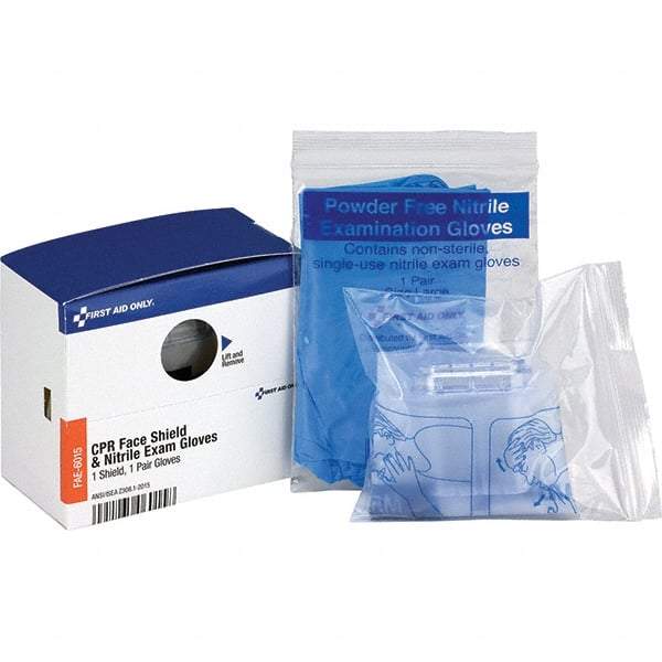 PRO-SAFE - Disposable CPR Masks/Breathers Compatible First Aid Kits: 59489, 59490 Includes: (2) Nitrile Exam Gloves; CPR Mask - Strong Tooling