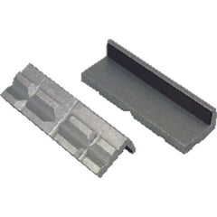 Aluminum Vise Jaw Pads - V-shaped Aluminum surFace holds Round and hex parts securely - 4″ Pad length - Strong Tooling