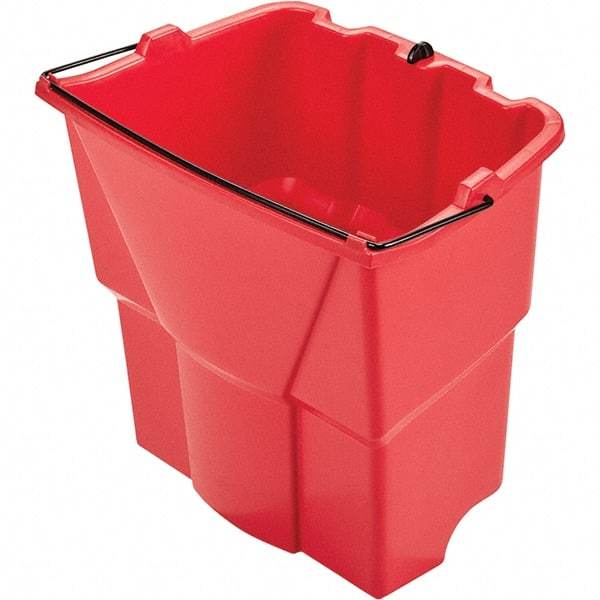 Rubbermaid - 35 Qt Plastic Bucket - 15.2" Long x 14" High x 9.8" Wide, Red - Strong Tooling