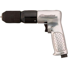 Ingersoll-Rand - 1/2" Reversible Keyless Chuck - Pistol Grip Handle, 5,000 RPM, 0.5 hp, 90 psi - Strong Tooling