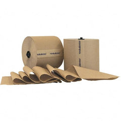 PRO-SOURCE - Hard Roll of 1 Ply Natural Paper Towels - 7-7/8" Wide, 800' Roll Length - Strong Tooling