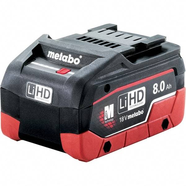 Metabo - 18 Volt Lithium-Ion Power Tool Battery - 8 Ahr Capacity, 160 min Charge Time, Series 18V LiHD - Strong Tooling