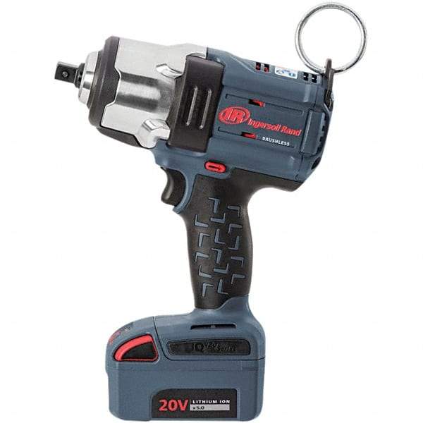 Ingersoll-Rand - 1/2" Drive 20 Volt Pistol Grip Cordless Impact Wrench & Ratchet - 0 to 1,900 RPM, 0 to 2,450 BPM, 1,500 Ft/Lb Torque, Lithium-Ion Batteries - Strong Tooling