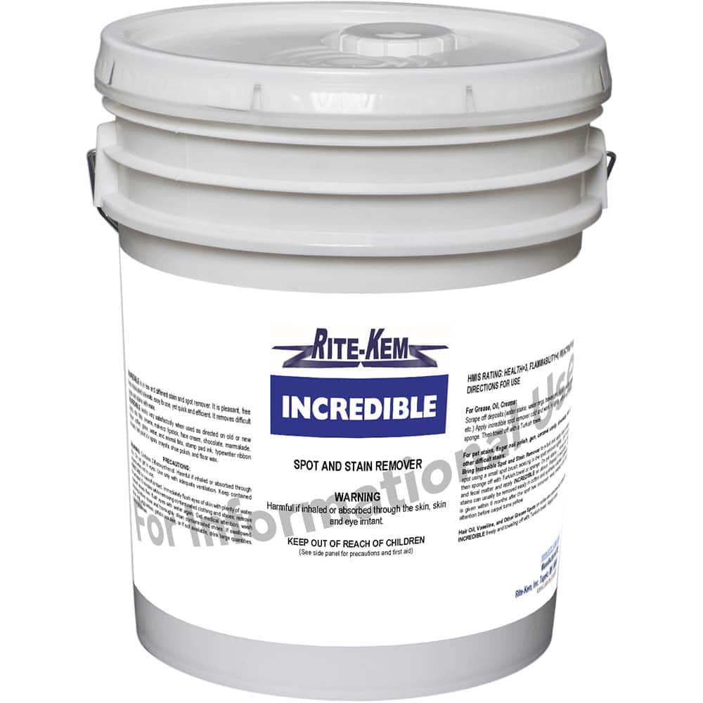 Rite-Kem - Carpet & Upholstery Cleaners Type: Spot & Stain Remover Container Size (Gal.): 5.00 - Strong Tooling