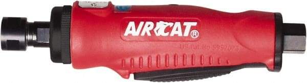 AIRCAT - 1/4" Collet, Straight Handle, Straight Air Die Grinder - 22,000 RPM, Rear Exhaust, 6 CFM, 0.5 hp, 90 psi, 1/4" Inlet - Strong Tooling