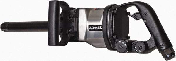 AIRCAT - 1" Drive, 6,000 RPM, 1,700 Ft/Lb Torque Impact Wrench - D-Handle, 1,600 IPM, 8 CFM, 90 psi, 1/2" NPT Inlet - Strong Tooling