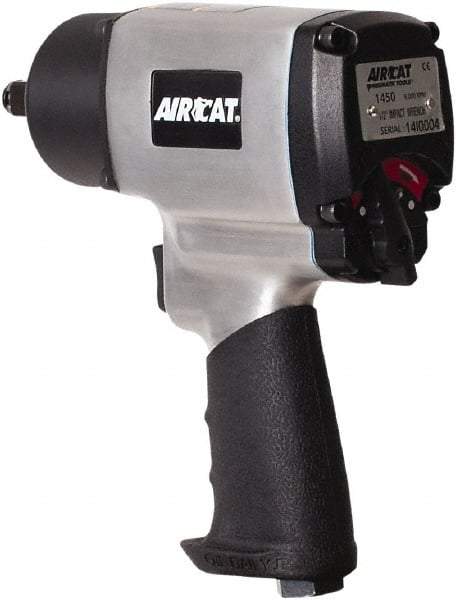 AIRCAT - 1/2" Drive, 9,000 RPM, 800 Ft/Lb Torque Impact Wrench - Pistol Grip Handle, 1,200 IPM, 8 CFM, 90 psi, 1/4" NPT Inlet - Strong Tooling