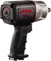 AIRCAT - 1/2" Drive, 9,000 RPM, 900 Ft/Lb Torque Impact Wrench - Pistol Grip Handle, 1,400 IPM, 8 CFM, 90 psi, 1/4" NPT Inlet - Strong Tooling