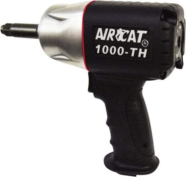 AIRCAT - 1/2" Drive, 8,000 RPM, 800 Ft/Lb Torque Impact Wrench - Pistol Grip Handle, 1,300 IPM, 8 CFM, 90 psi, 1/4" NPT Inlet - Strong Tooling