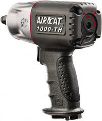 AIRCAT - 1/2" Drive, 8,000 RPM, 800 Ft/Lb Torque Impact Wrench - Pistol Grip Handle, 1,300 IPM, 8 CFM, 90 psi, 1/4" NPT Inlet - Strong Tooling