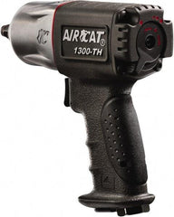 AIRCAT - 1/2" Drive, 10,000 RPM, 350 Ft/Lb Torque Impact Wrench - Pistol Grip Handle, 1,650 IPM, 6 CFM, 90 psi, 1/4" NPT Inlet - Strong Tooling