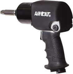 AIRCAT - 1/2" Drive, 9,500 RPM, 725 Ft/Lb Torque Impact Wrench - Pistol Grip Handle, 1,600 IPM, 8 CFM, 90 psi, 1/4" NPT Inlet - Strong Tooling