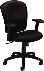 Basyx - 41" High Task Chair - 26" Wide x 34-1/2" Deep, 100% Polyester Seat, Black - Strong Tooling