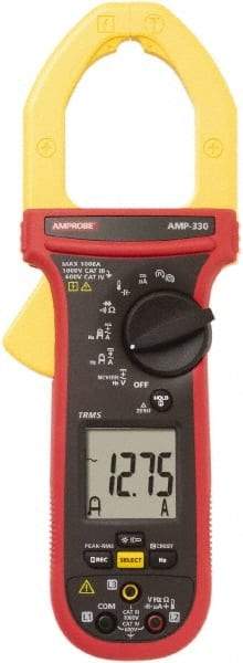 Amprobe - AMP-330, CAT IV, CAT III, Digital True RMS Clamp Meter with 2.0079" Clamp On Jaws - 1000 VAC/VDC, 1000 AC/DC Amps, Measures Voltage, Capacitance, Current, microAmps, Resistance, Temperature - Strong Tooling