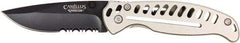 Clauss - 3" Blade, Drop Point Folding Knife - Stainless Steel - Strong Tooling