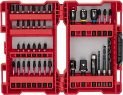 Milwaukee Tool - 40 Piece, Bit Set - 1/8 to 1/4" Hex, Phillips, Slotted, Torx, Square Point - Strong Tooling