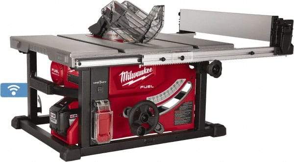 Milwaukee Tool - 8-1/4" Blade Diam, Table Saw - 630 RPM, 22" Table Depth x 22-1/2" Table Width, 18 Volts, 5/8" Arbor - Strong Tooling